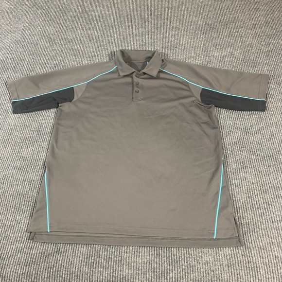 Under Armour Shirt Mens Large L Gray Golf Polo Short Sleeve Stretch Breathable - Picture 1 of 13
